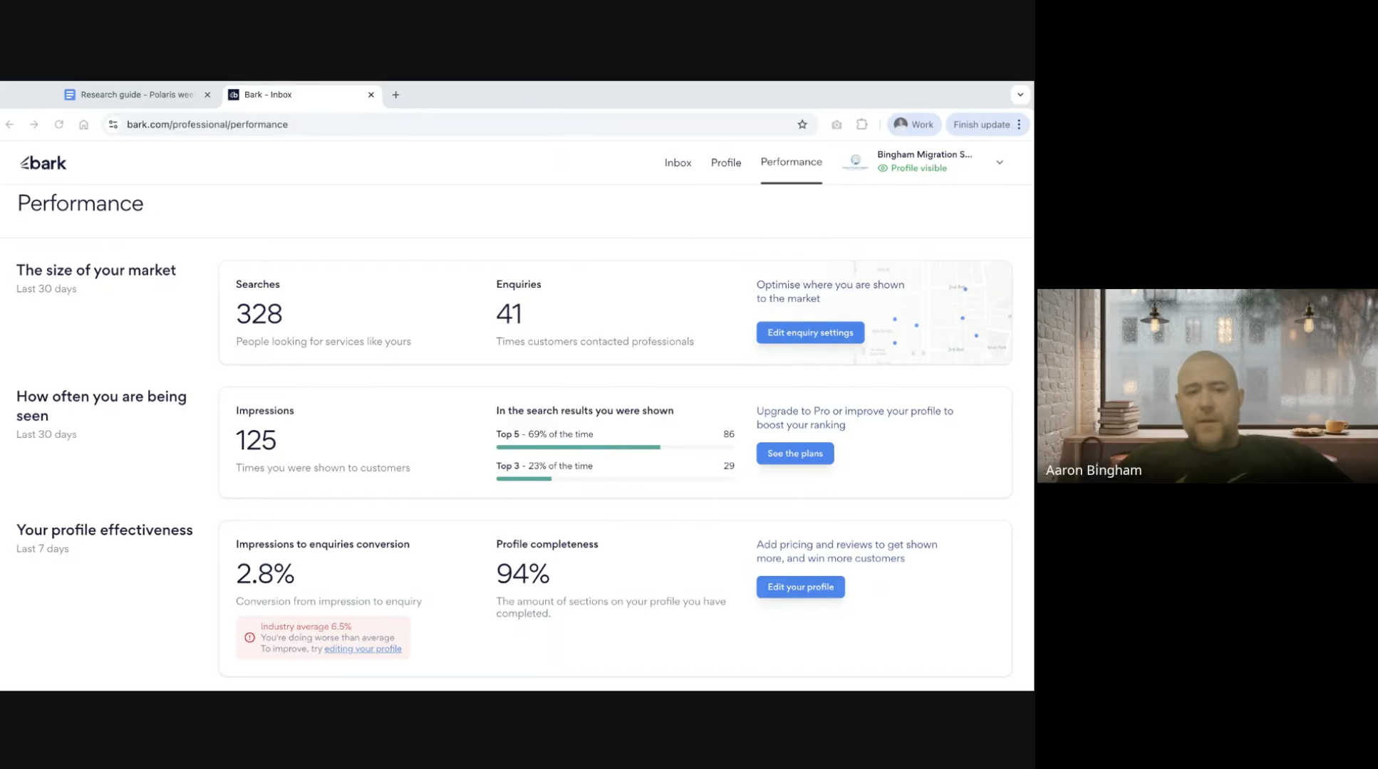 Customer interview - Aaron Bingham